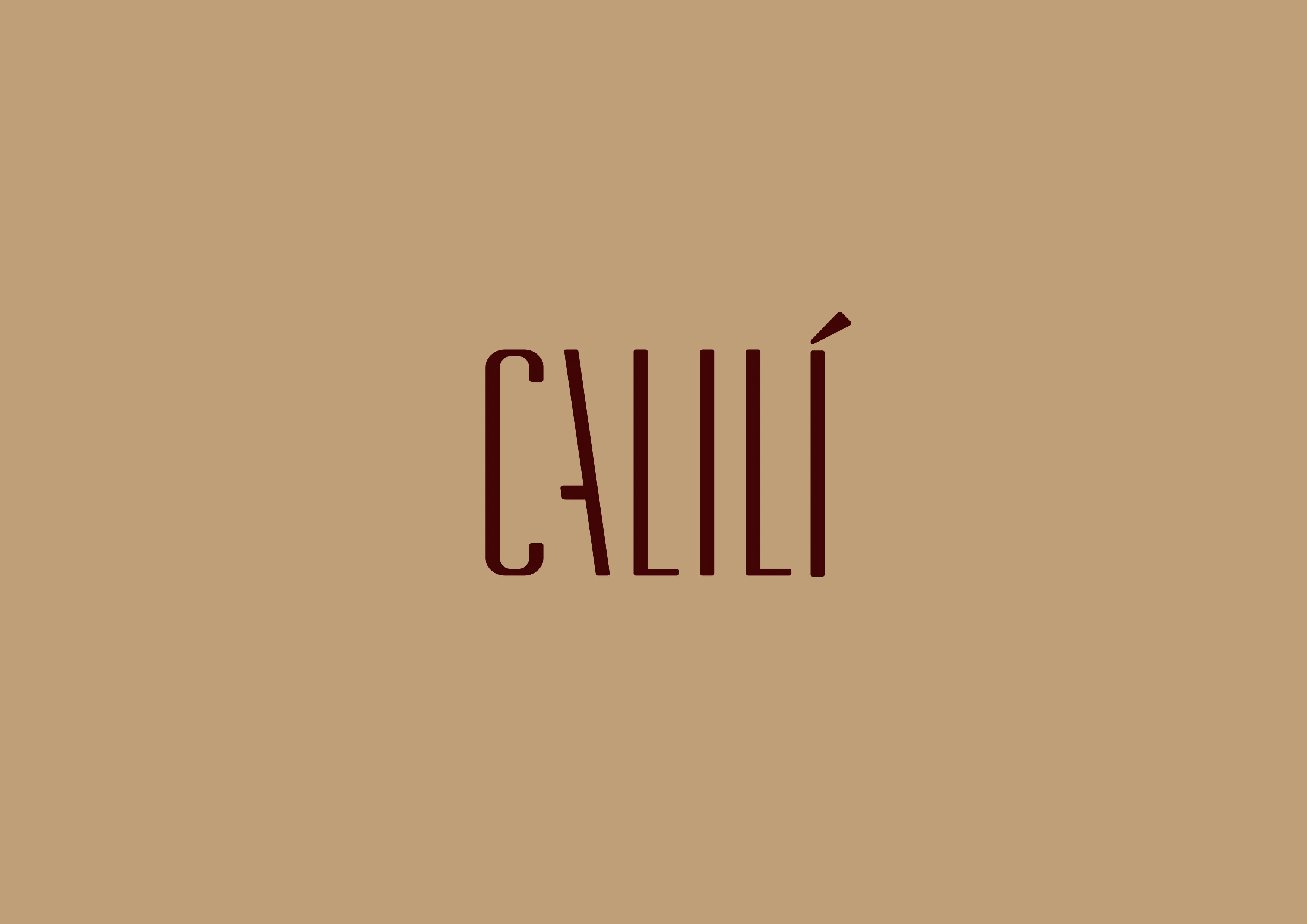 Logotipo Calilí sobre fundo neutro.