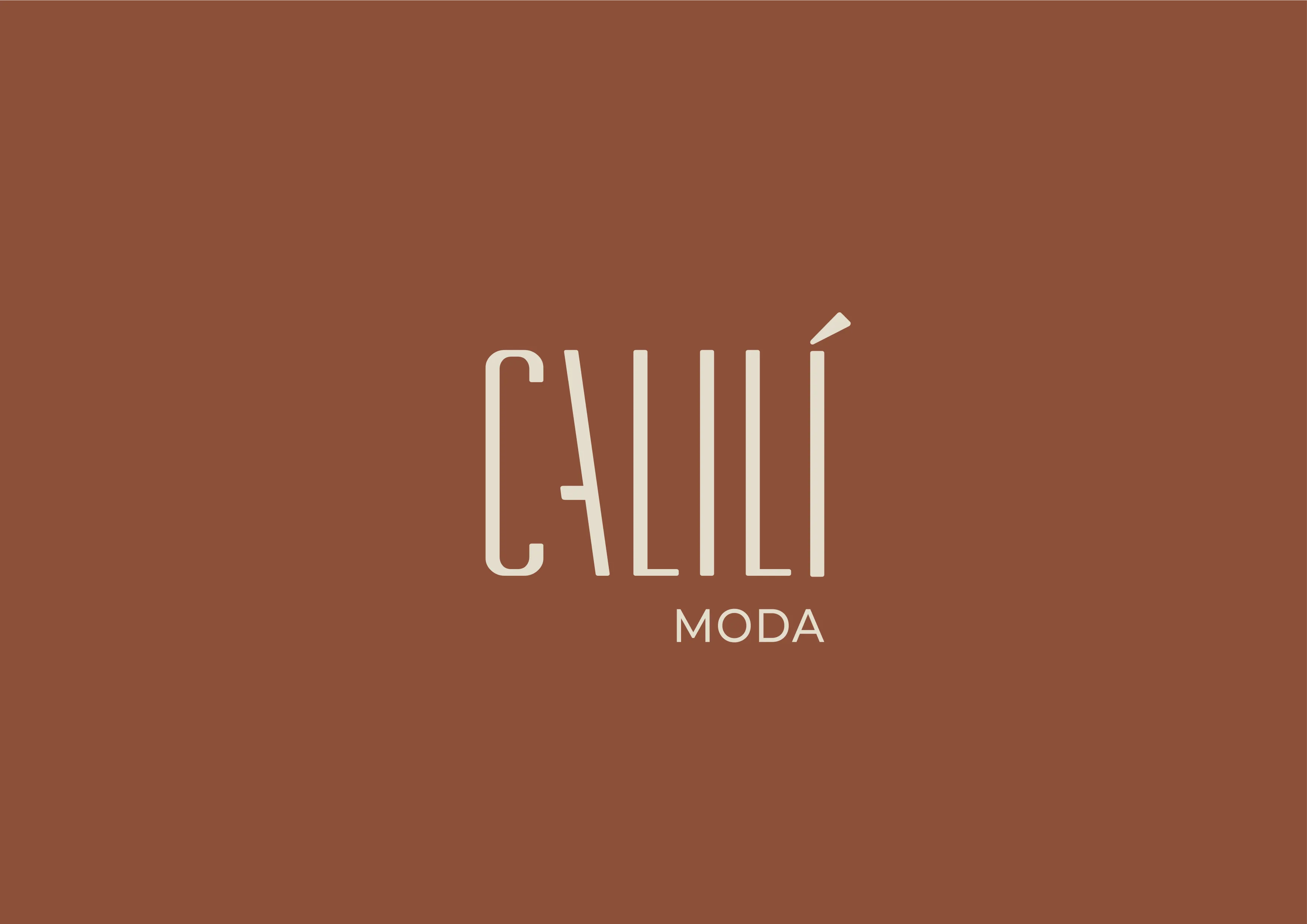 Logotipo Calilí sobre fundo terroso.