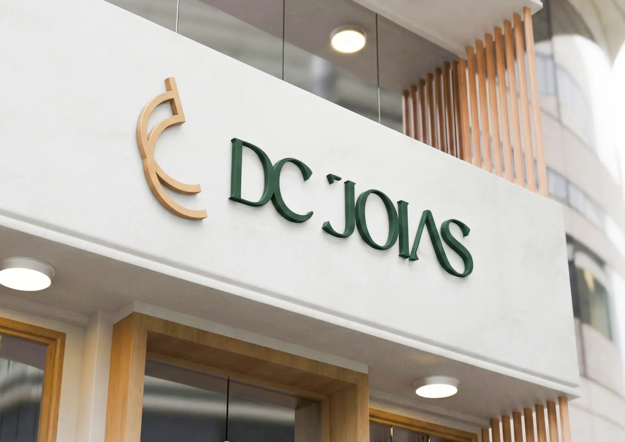 Aplicação da identidade visual DC Joias.
