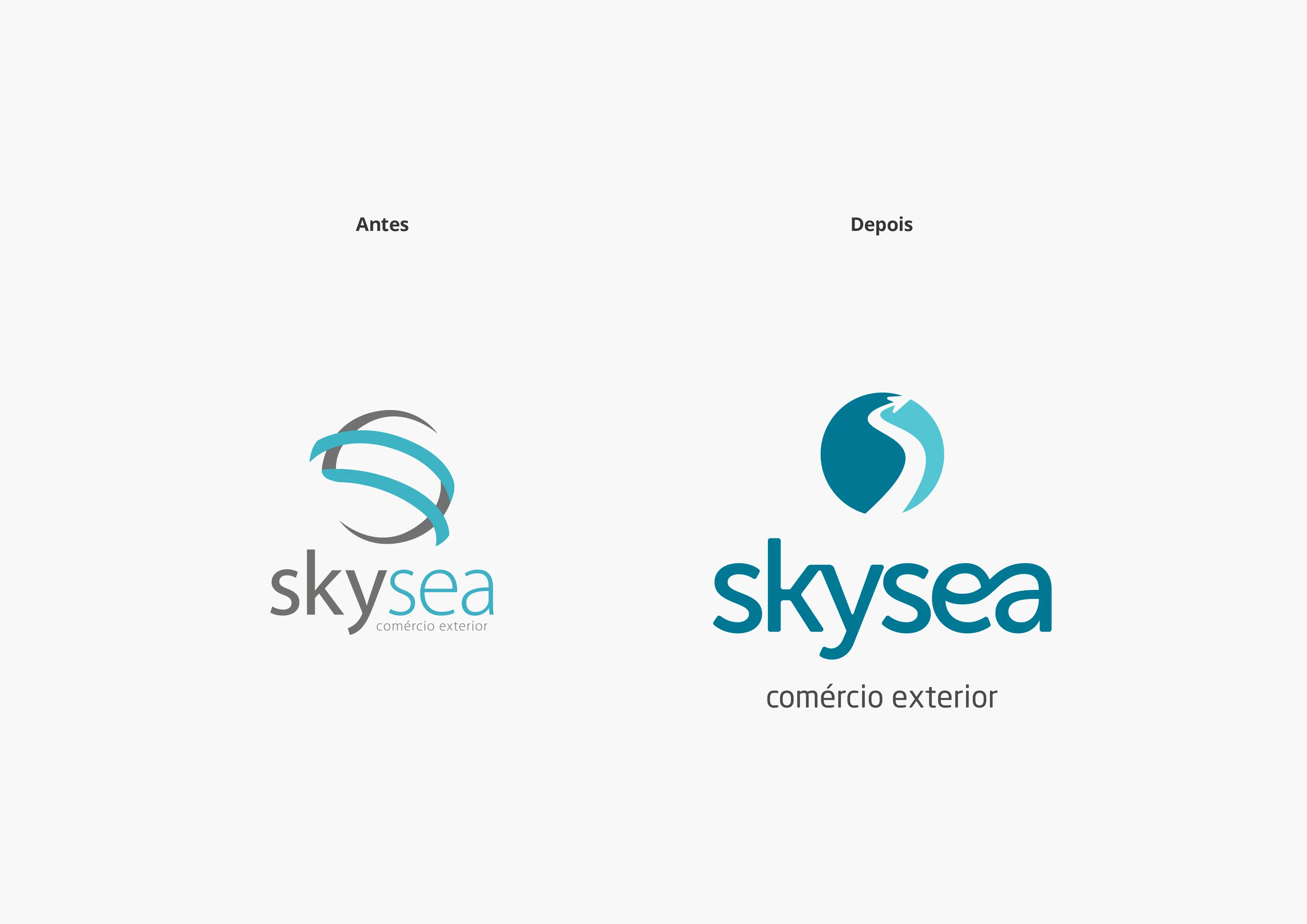 Evolução da identidade visual SkySea.