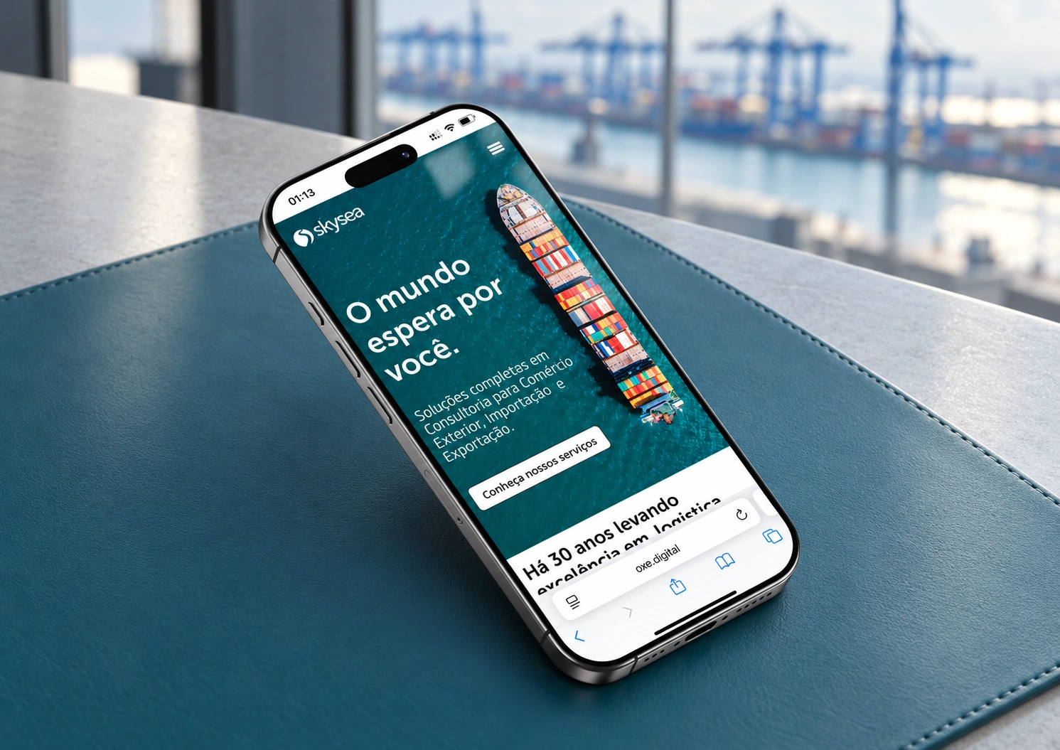 Aplicação da comunicação em smartphone.