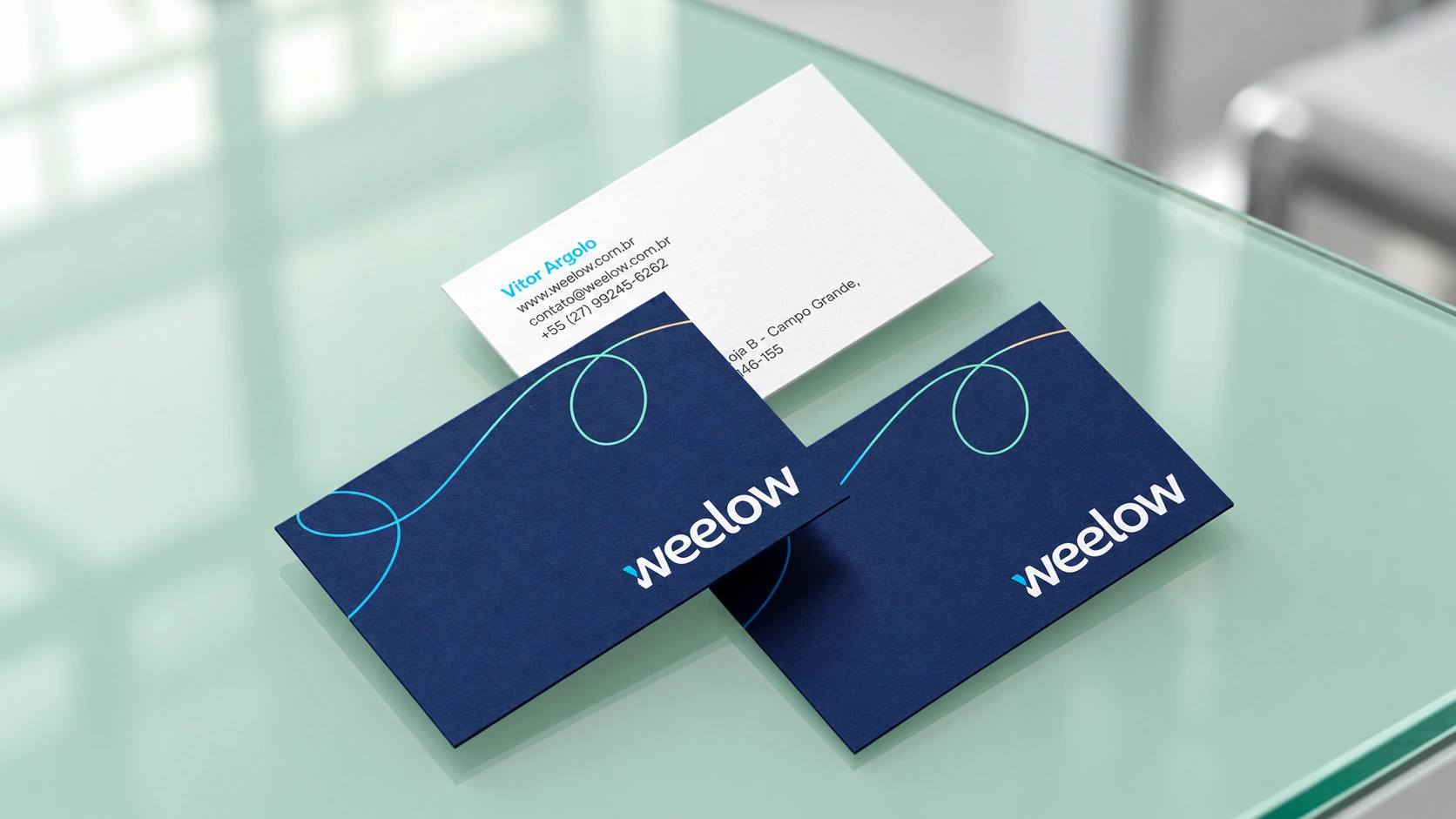 Cartões de visita Weelow.